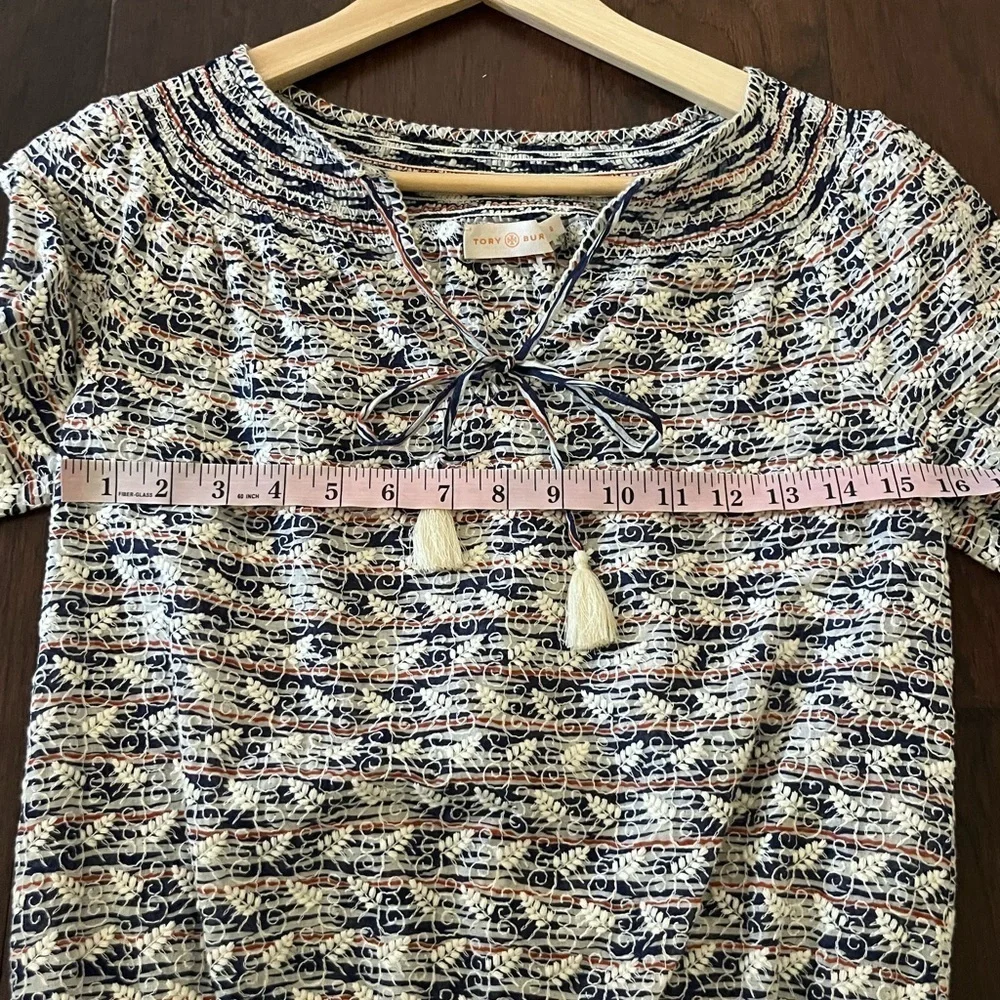Tory Burch Embroidered Long Sleeve Blouse